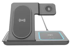 Gembird TA-WPC31A-01-BK 3-in-1 Wireless Charging Station 15W for iPhone, TWS and Watch