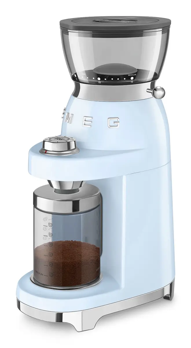 Жерновая кофемолка Smeg CGF03PBEU - Синяя Photo 8