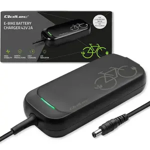Qoltec Battery Charger for Xiaomi Electric Scooter and Bicycle 36V 42V 2A 8.0x8.0mm IP54
