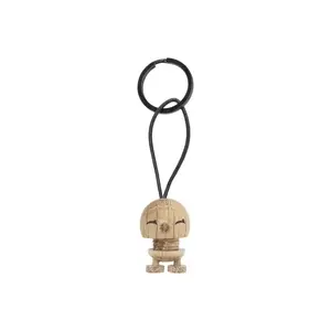 Hoptimist 30621 Key Chain in Black and Oak Wood