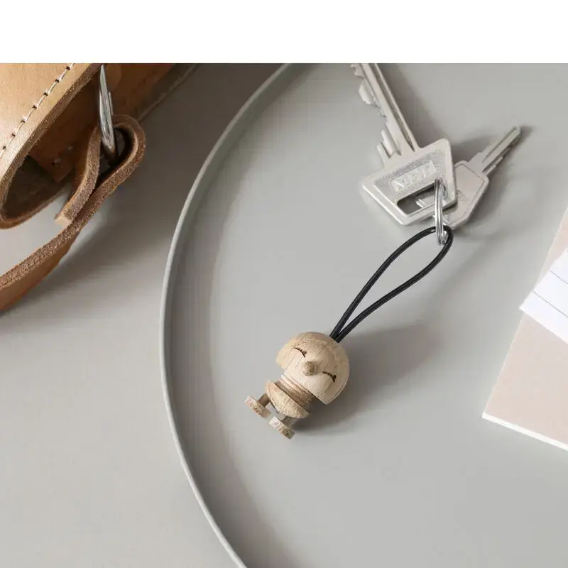 Hoptimist 30621 Key Chain - Black and Oak Wood Photo 4