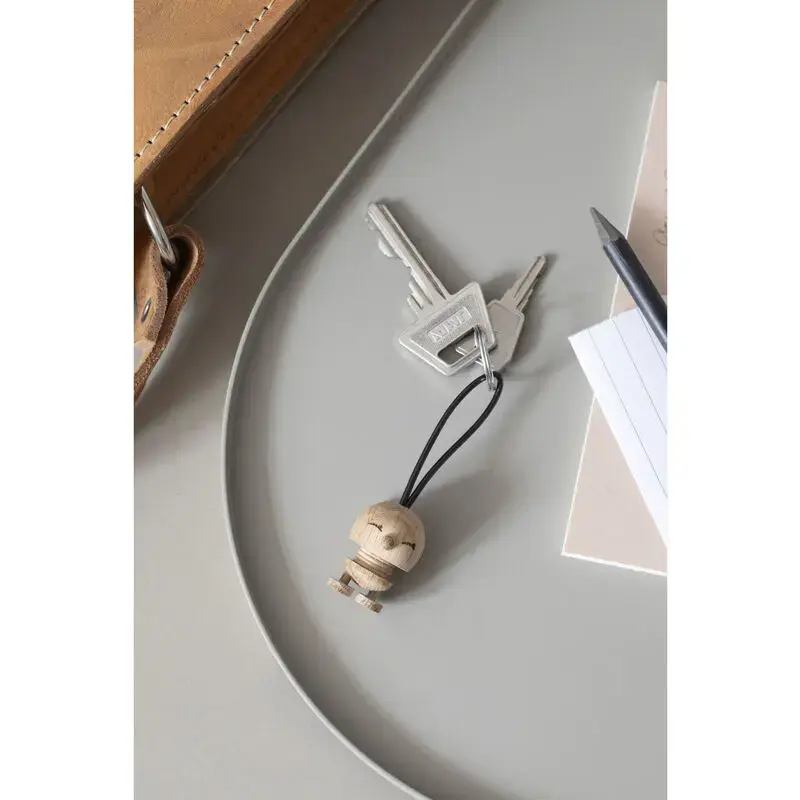 Hoptimist 30621 Key Chain - Black and Oak Wood Photo 5