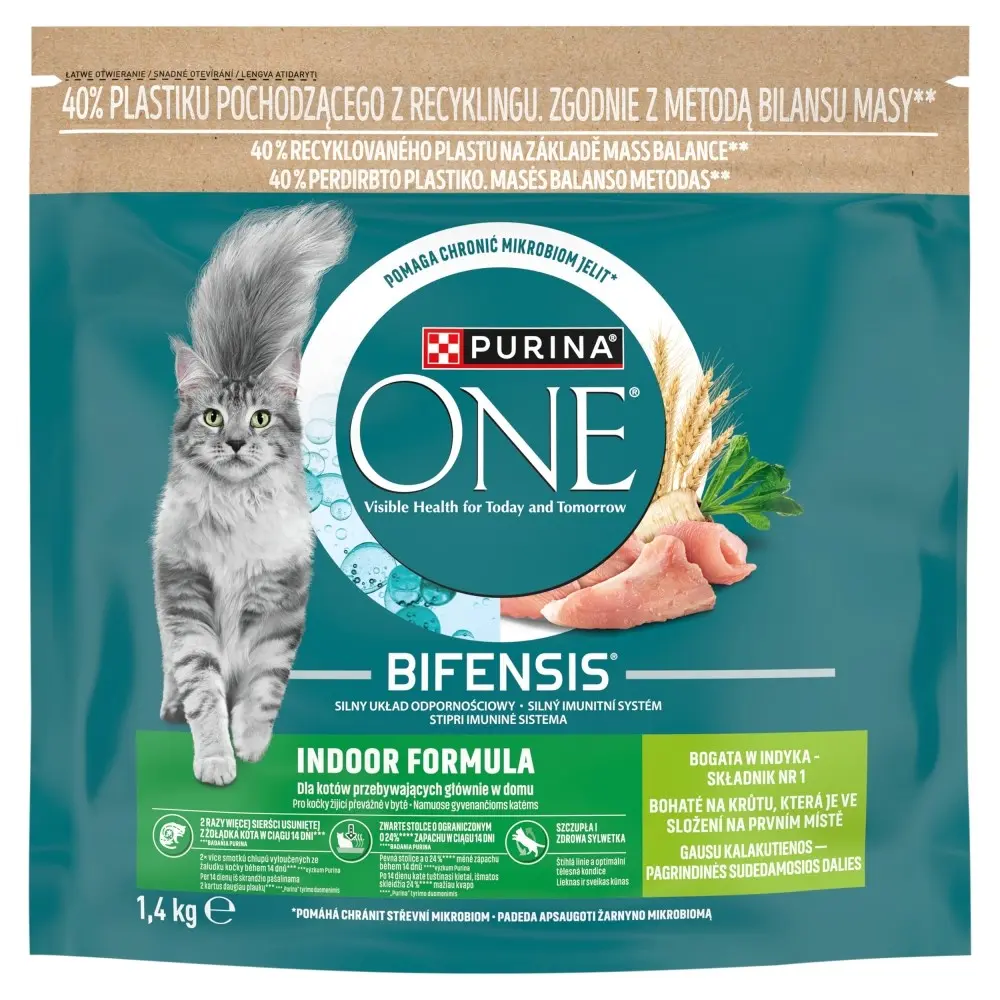 Purina ONE Indoor Formula sausā barība