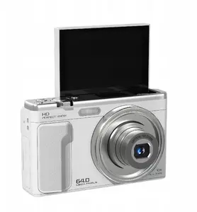Xrec C89 Digital Camera 64MP 4K with 10x Optical Zoom and 3.2-inch Rotating LCD Screen, White