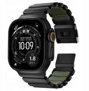 Nomad Stratos Band for Apple Watch 49mm Titanium Black Forest