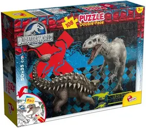 Lisciani Jurassic World Double-Sided Coloring Puzzle 108 Pieces