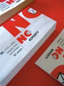 NC Koperty DL baltas aploksnes, pašlīmējošas, 50 gabali