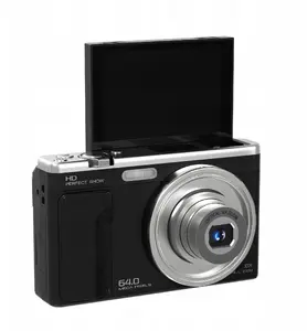 Xrec C89 Digital Camera, 64MP, 4K Video, 10x Optical Zoom, 3.2-inch Rotating LCD Screen, Black