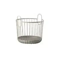 Zone Denmark Inu Decorative Basket, Beige Metal
