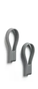 Zone Denmark 27923 Magnetic Wall Hooks, Grey, 2-Piece Set