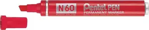 Pentel N60 pastāvīgais marķieris, slīps uzgalis, sarkans