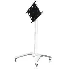 B-TECH AV Flat Screen Trolley with Flip Rotation, 1.7m Column, VESA 600x400, for 37-70 inch Displays
