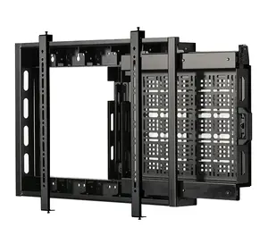 B-TECH AV Flat Screen Wall Mount with Slide-Out AV Storage Tray, VESA 600x400, 100kg Capacity