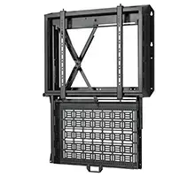 B-TECH AV BT7885/B Flat Screen Wall Mount with Pull-down AV Storage Tray, VESA 600x400, 70kg Capacity