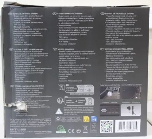 Muse MT-107 BTO vinila plašu atskaņotājs Photo 3