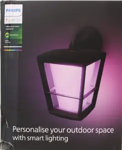Настенный светильник Philips Hue Econic Outdoor, 15 Вт, 1140 лм, White Colour Ambiance, IP44, с регулировкой яркости