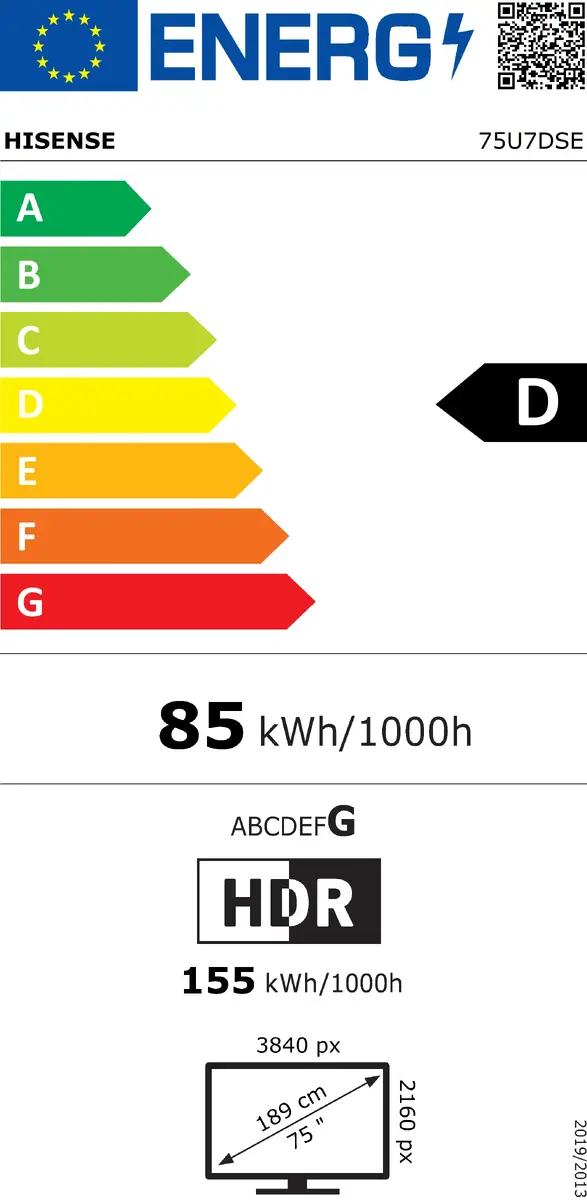 Hisense 75U7DSE 75 collu 4K ULED viedtelevizors Photo 3