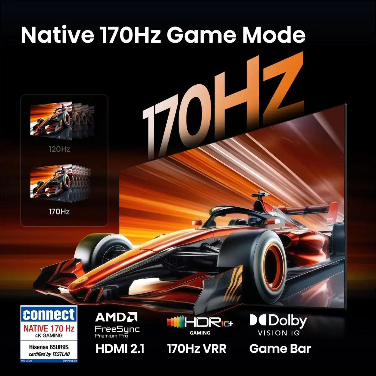 Hisense 65UR9DS 65 Дюймов 4K Ultra HD Смарт ТВ Photo 9