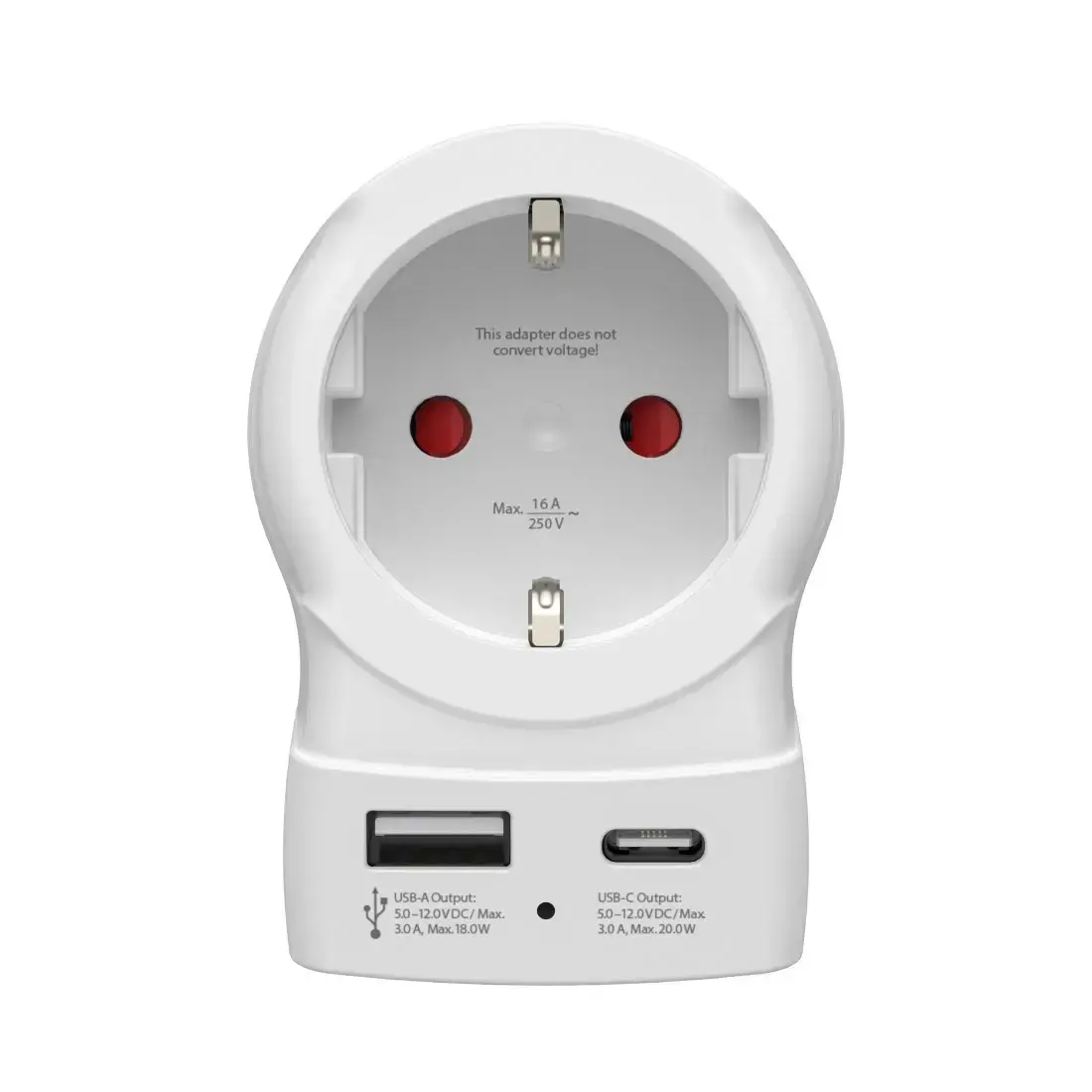 Hama EU to US Power Plug Adapter Type B to Type C/F Photo 4