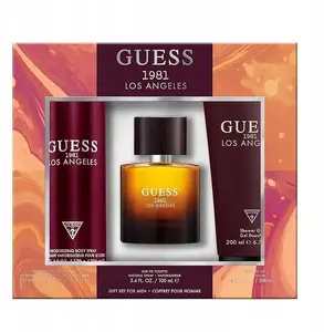 Guess 1981 Los Angeles Fragrance Gift Set: EDT 100ml, Shower Gel 200ml, and Deodorant Spray 226ml