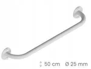 Basic UP5 Straight Grab Bar White 25x1.5mm 500mm