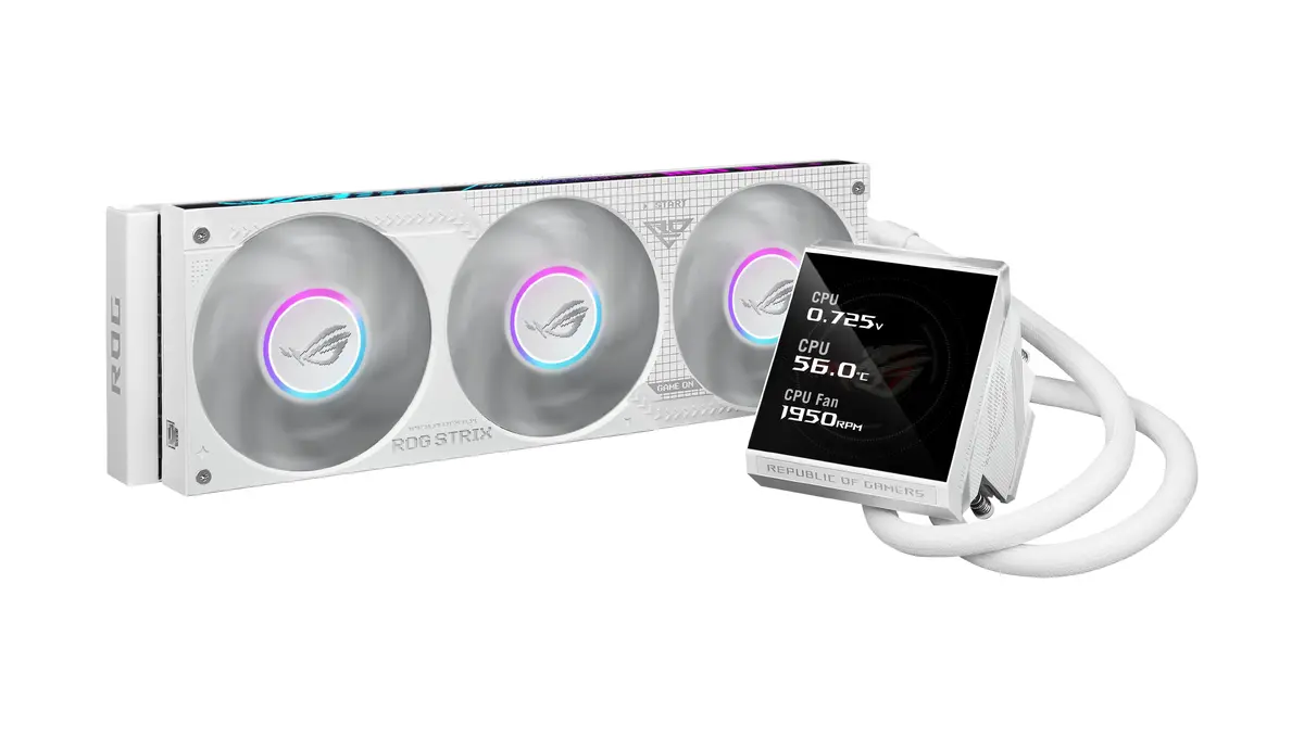 ASUS ROG Strix LC IV 360 ARGB LCD White Edition Liquid Cooler Photo 2