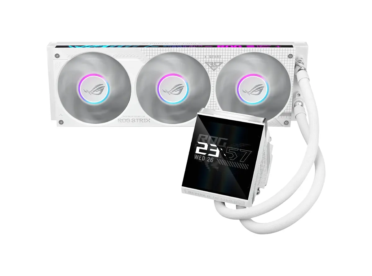 ASUS ROG Strix LC IV 360 ARGB LCD White Edition Liquid Cooler Photo 3