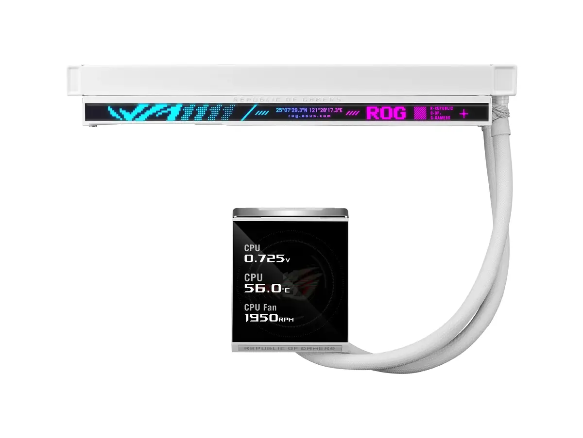 ASUS ROG Strix LC IV 360 ARGB LCD White Edition Liquid Cooler Photo 6