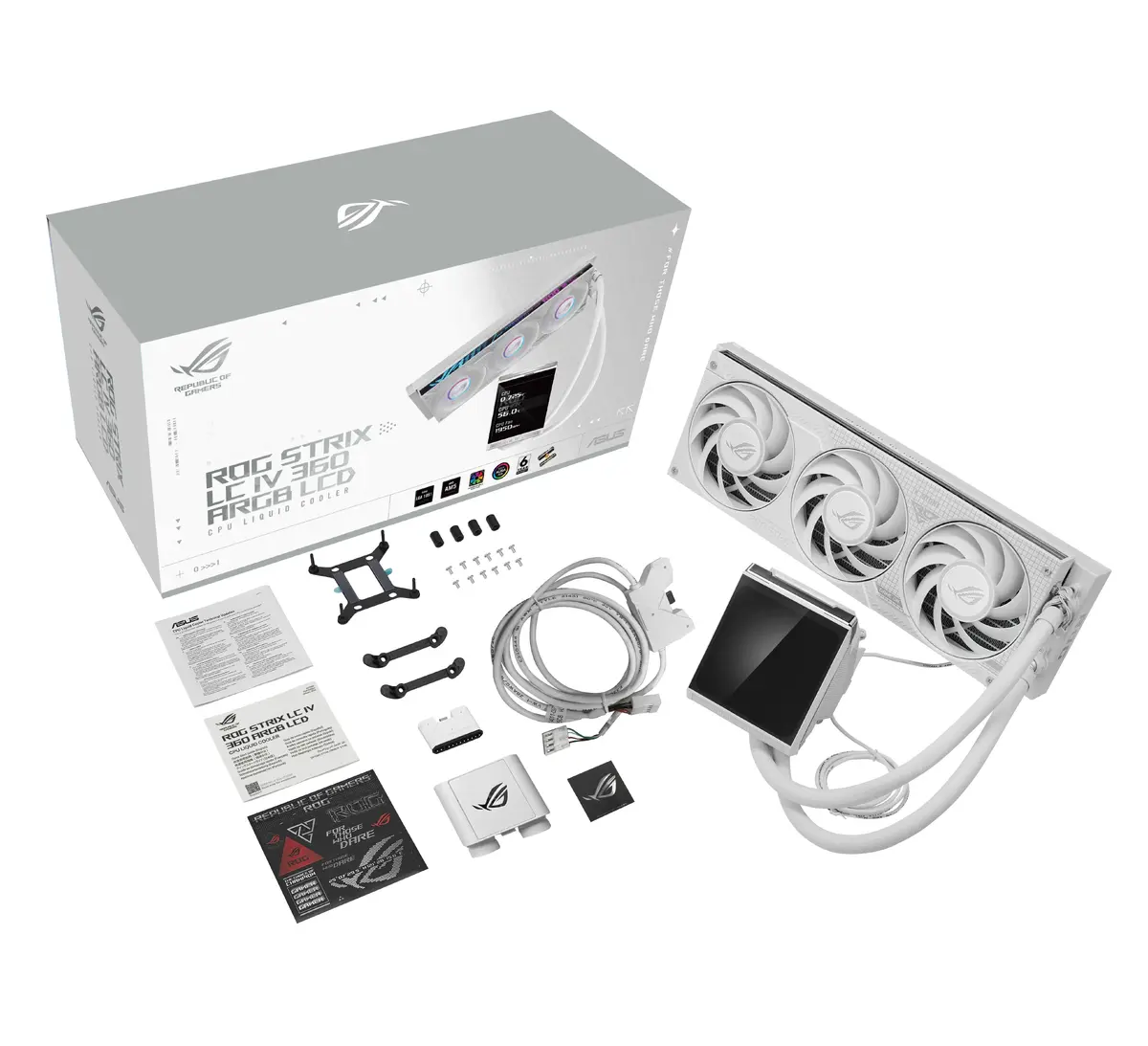 ASUS ROG Strix LC IV 360 ARGB LCD White Edition Liquid Cooler Photo 17