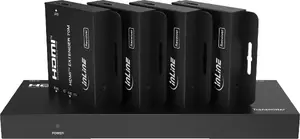 InLine 57886B HDMI 1x4 Video Splitter and Extender Set, 4K/30Hz over Cat.6