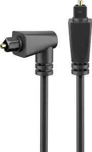 Goobay Toslink Optical Audio Cable, 1m, Angled and Rotatable Connectors