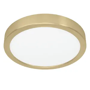 EGLO 900181 LED Ceiling Light, 40W, Round, Brass and White