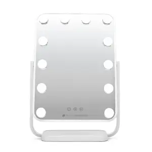 Косметическое зеркало Rio MMHD-EU Hollywood Glamour, настольное прямоугольное, 12 LED ламп