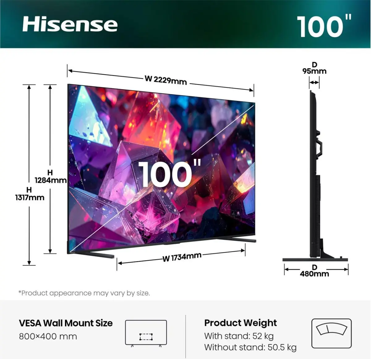 Hisense 100E7DS PRO 100" 4K Ultra HD Smart TV Photo 2