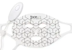 Rio FaceLITE sejas maska FaceLITE2 Evolution LED Balts Melns ar starptautiskiem strāvas adapteriem