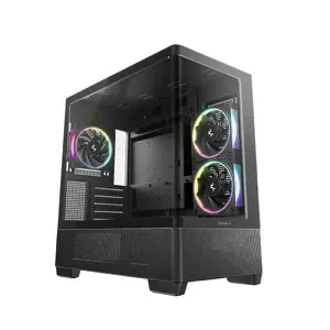 DeepCool CG380U 3F Tower PC Case, Black, with 3x 120mm Fans
