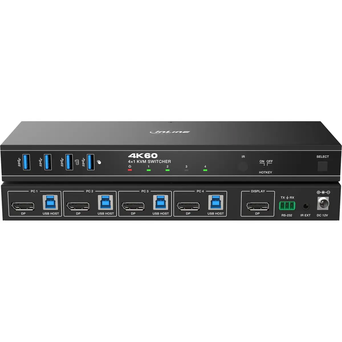 InLine 57885J 4-Port KVM Switch with DisplayPort and USB 3.2 Photo 3