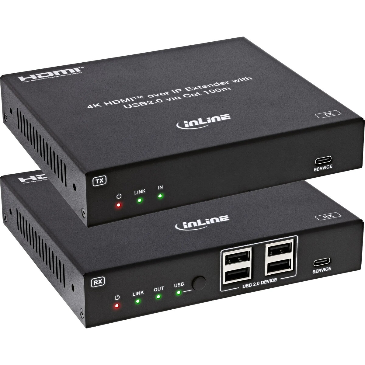 InLine 57886G KVM pagarinātāja raidītājs un