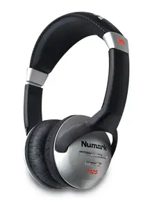 Numark HF125 Wired On-Ear Headphones, Black and Silver