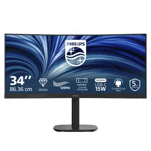 Philips 34B2N3500C/00 34 collu UWQHD VA monitors, 3440 x 1440 izšķirtspēja, 120Hz atsvaidzes intensitāte