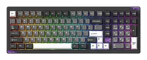 Akko Gem 02 VIA Mechanical Gaming Keyboard, Full-size, USB, RF Wireless, Bluetooth, QWERTY US English, Black