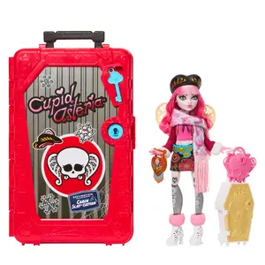 Mattel Monster High Skulltimate Secrets Cabin Slay-cation rotaļu komplekts ar Cupid Asteria modes lelli