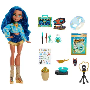 Mattel Monster High Self-Scare Secrets Cleo De Nile modes lelle ar 13 aksesuāriem
