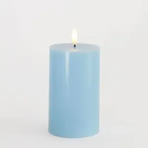 Sirius Sille LED Candle, 7.5x12.5 cm, Blue Skye