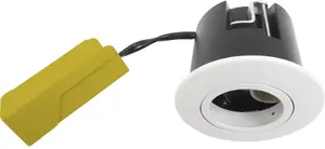 NORDTRONIC Quick Install G2 Recessed Spotlight, GU10, Round, Matte White, Indoor and Outdoor