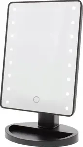 Extralink Illuminated Makeup Mirror with Stand, Black
