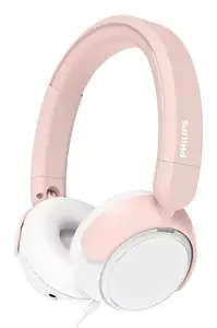 Проводная гарнитура Philips TAK2000PK/00 розового цвета с микрофоном и накладными амбушюрами для звонков музыки и ТВ