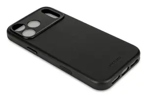 Decoded ādas aizmugurējais vāciņš iPhone 17 Pro Max, melns
