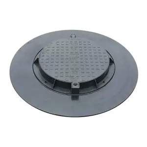 GINMIKA 780PE-B-PL1 Garden Sewer Cover, A15 Load Class, Black