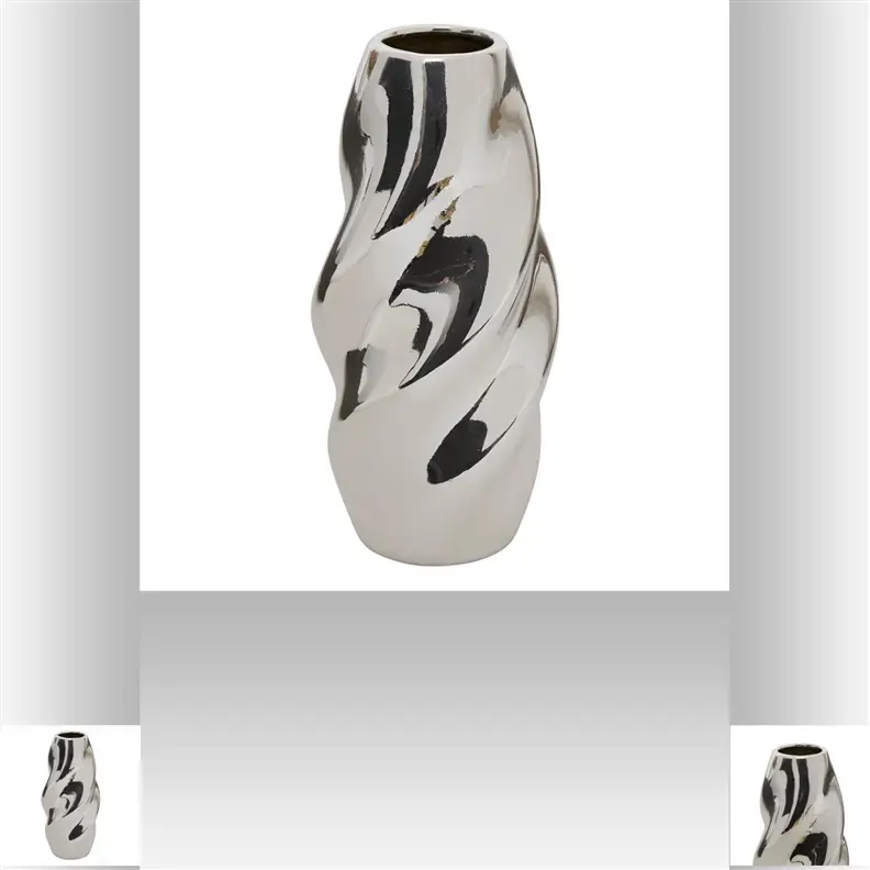 Vāze Atmosphera Twisted 21 cm sudraba Photo 3